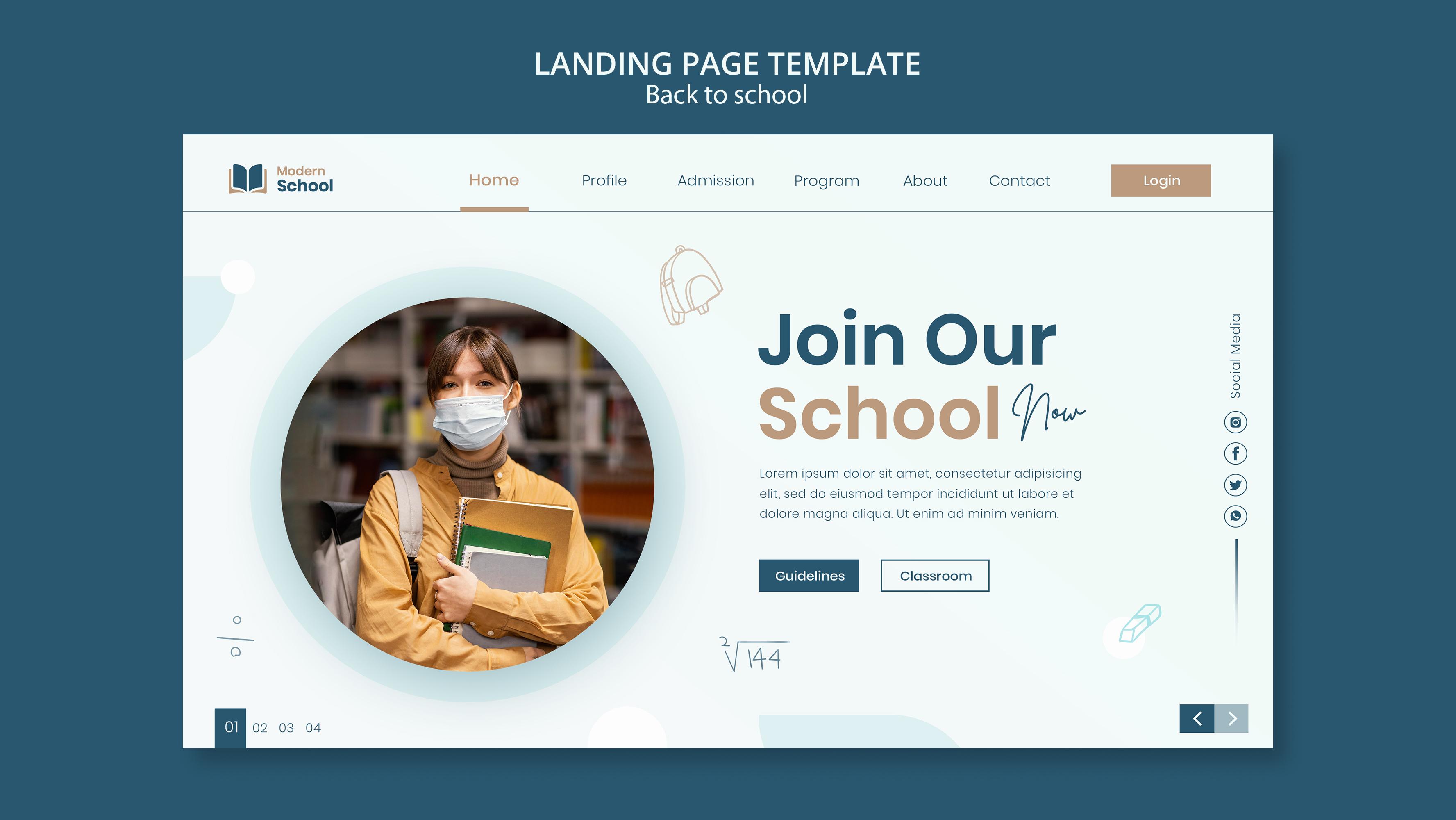 Education web application theme